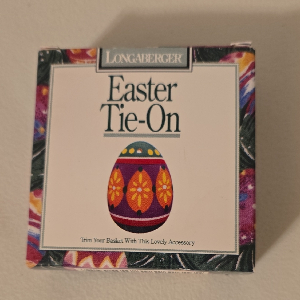 Longaberger Colorful Easter Tie-On 1997 -New In Box